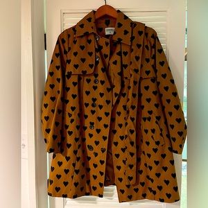 Heart print cotton trench coach - Burberry dupe